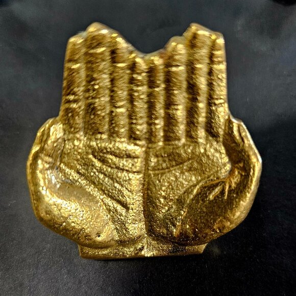 Brass Open Palm Size 8 Hand Ring - Picture 1 of 4